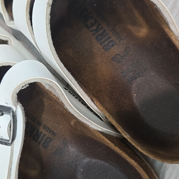 Birkenstock Women Floroda White Sandals Slide Flats Shoes Sz 37/6 Regular - Picture 7 of 11